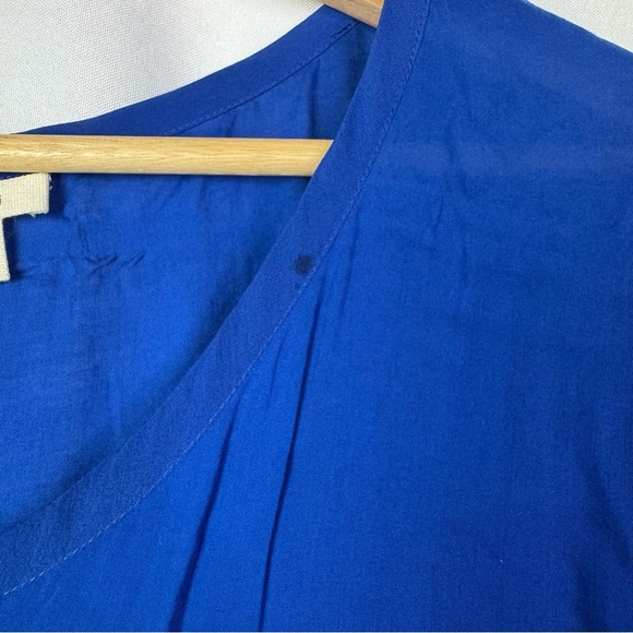 Helmut Lang Royal Blue Scoop Neck Dolman Short Sleeve Blouse S - Picture 4 of 5